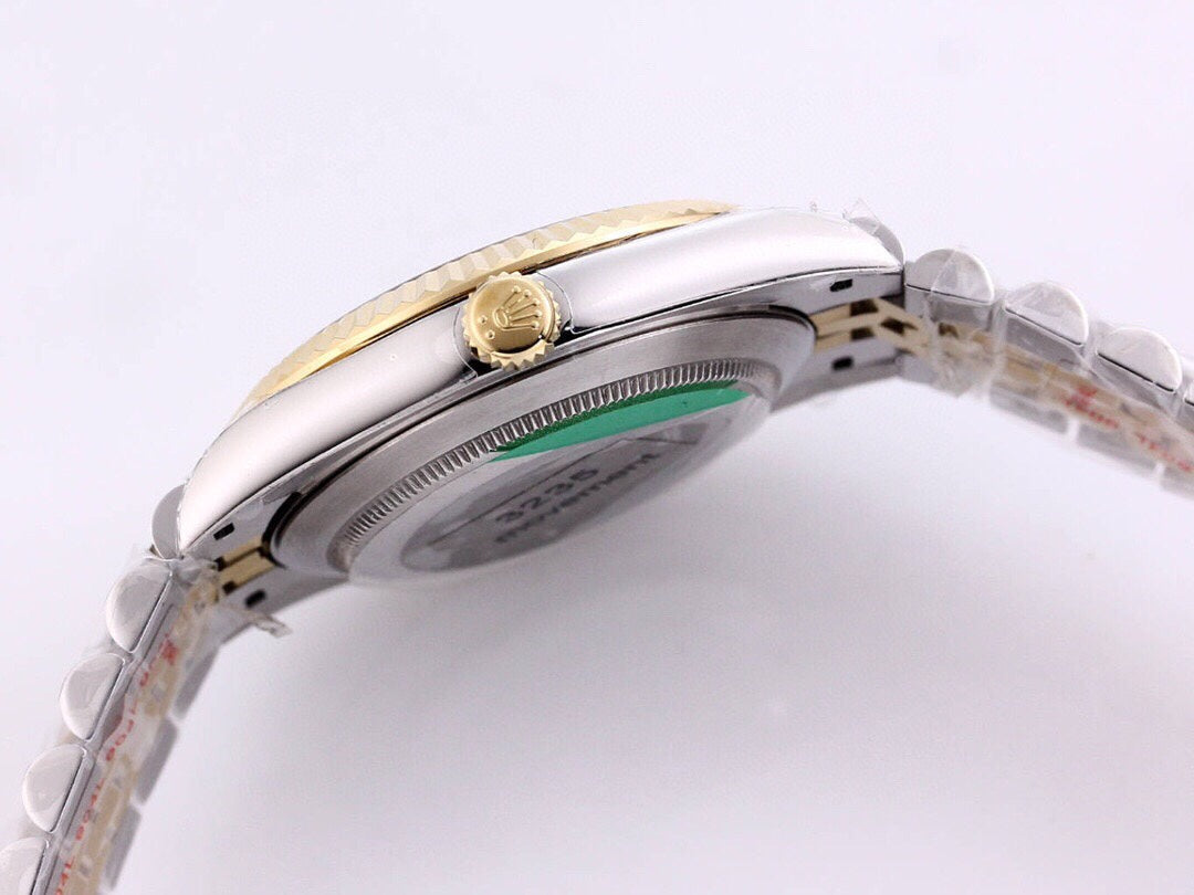 DATEJUST 41 TWO-TONE BLACK DIAL DIAMOND NUMERALS