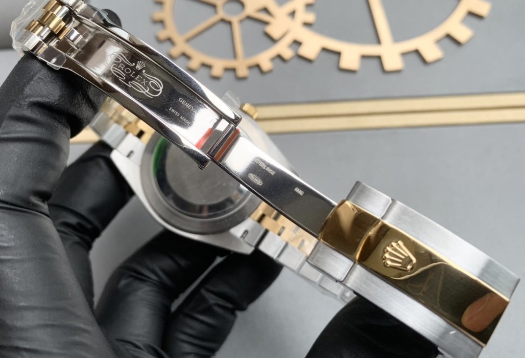 DATEJUST 41 TWO-TONE GREY DIAL DIAMOND NUMERALS