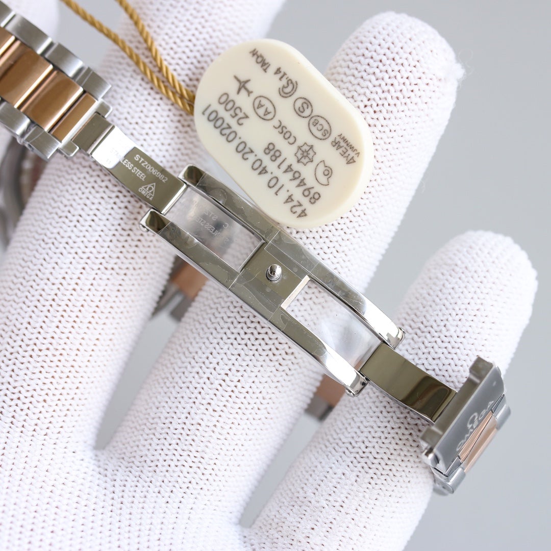 SEAMASTER CO-AXIAL 34MM ROSE GOLD STEEL DIAMOND BEZEL