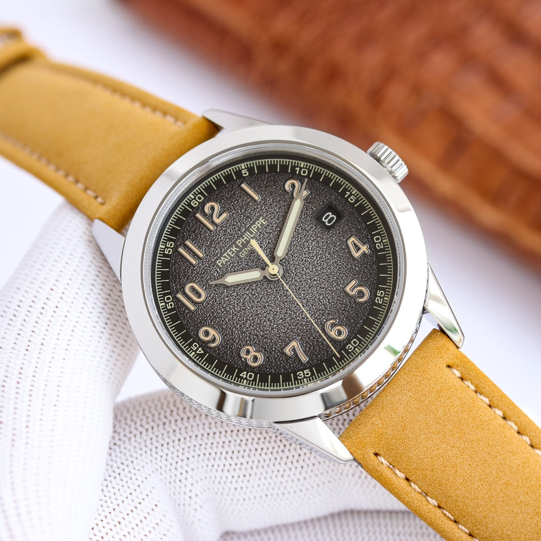 CALATRAVA 5226G-001 SILVER CASE BLACK DIAL