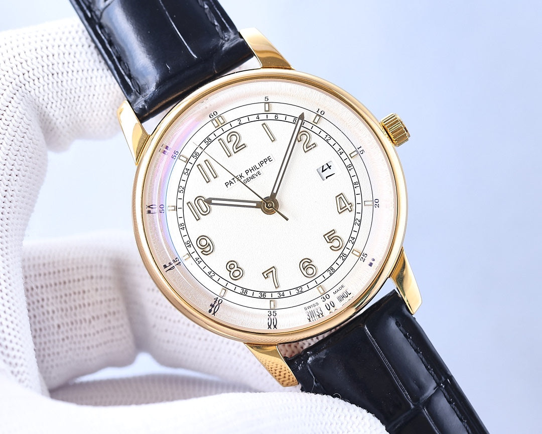 CALATRAVA 5226 GOLD CASE LEATHER STRAP