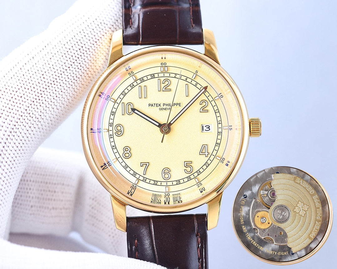 CALATRAVA 5226 GOLD CASE LEATHER STRAP