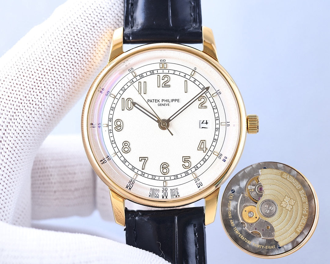 CALATRAVA 5226 GOLD CASE LEATHER STRAP