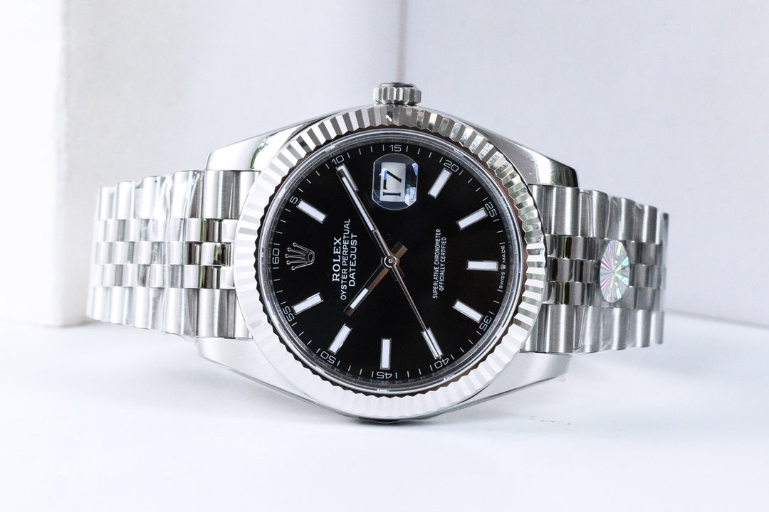 DATEJUST 41MM SILVER BLACK DIAL