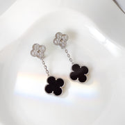 CLOVER 2 MOTIFS SILVER DIAMOND ONYX