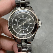 J12 Automatic Black Ceramic White Numerals Black Dial