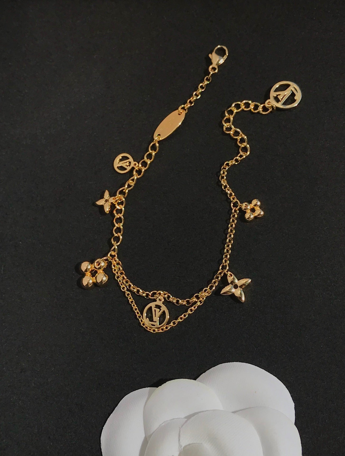 LV BLOOMING PINK GOLD MOP BRACELET
