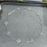 CLOVER NECKLACE 10 MOTIFS SILVER