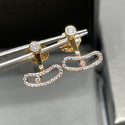 MOVE UNO PINK GOLD DIAMOND EARRINGS