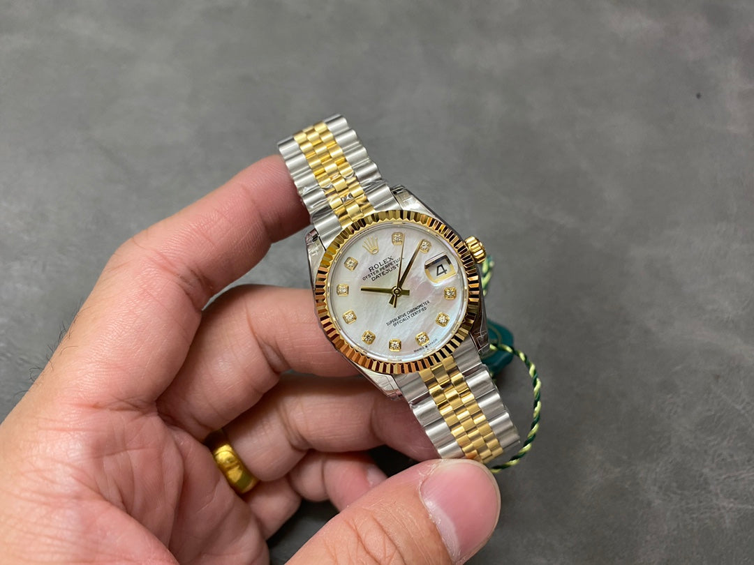 DATEJUST 31MM GOLD STEEL MOP DIAL