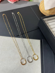 LOCK MEDIUM PENDANT DIAMOND NECKLACE