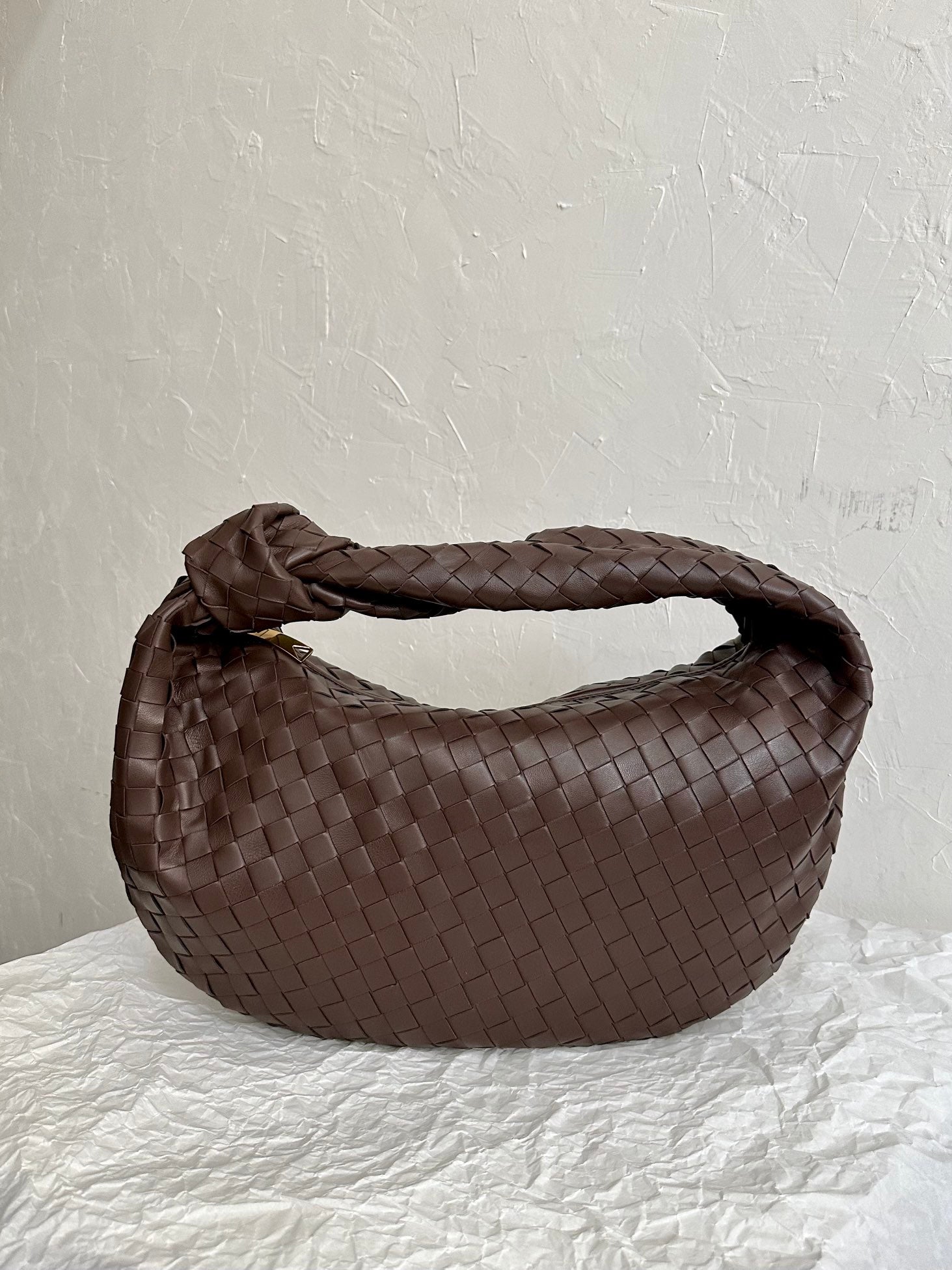 BV SMALL JODIE 48CM CHOCOLATE LAMBSKIN
