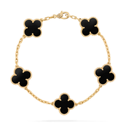 CLOVER BRACELET 5 MOTIFS ONYX