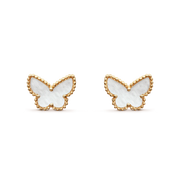SWEET BUTTERFLY EARSTUDS GOLD MOP