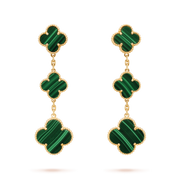 CLOVER MALACHITE 3 MOTIFS GOLD