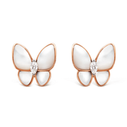 BUTTERFLY MOP EARRINGS PINK GOLD