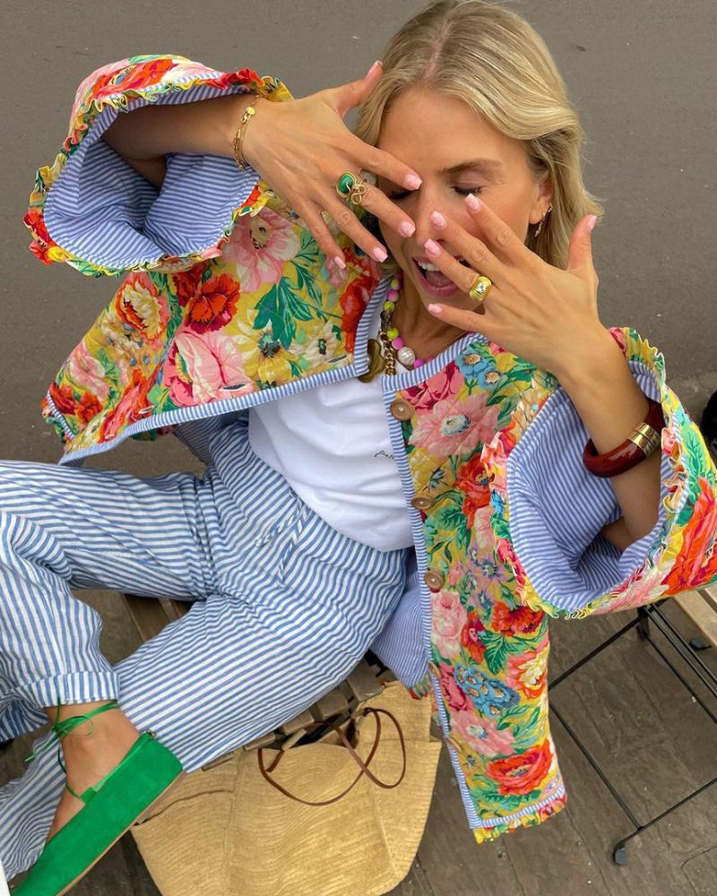 LÉA BLANCHET - Vintage colorful jacket #ELE6374