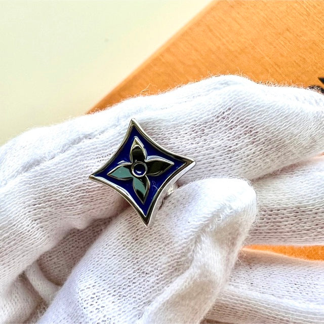 MONOGRAM STAR STUD SILVER EARRINGS