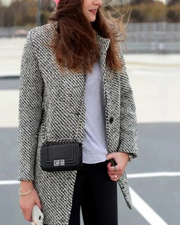 LAINEZ - Long wool jacket vie5098