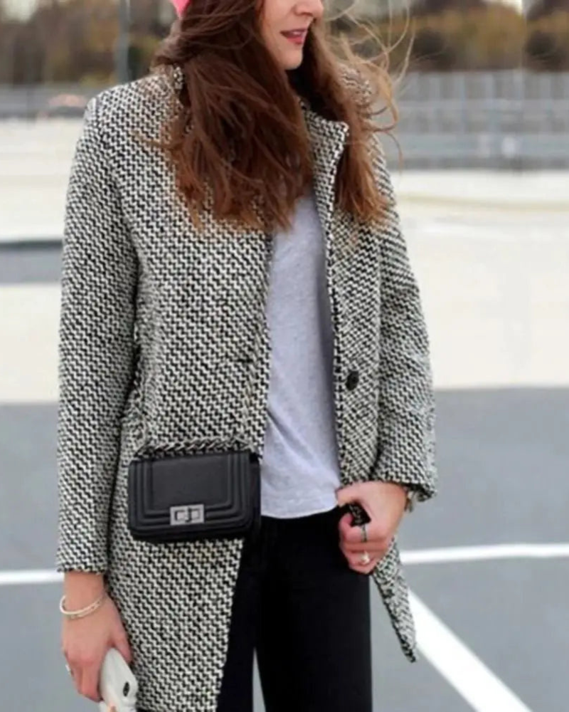 LAINEZ - Long wool jacket vie5098