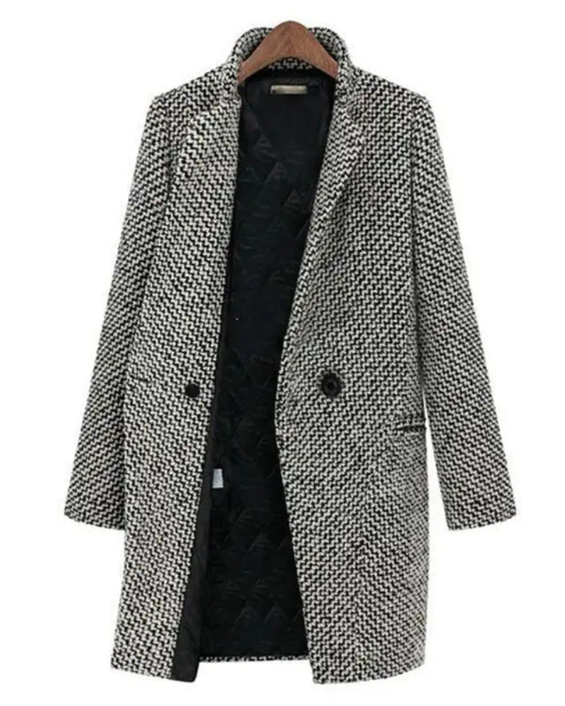 LAINEZ - Long wool jacket vie5098