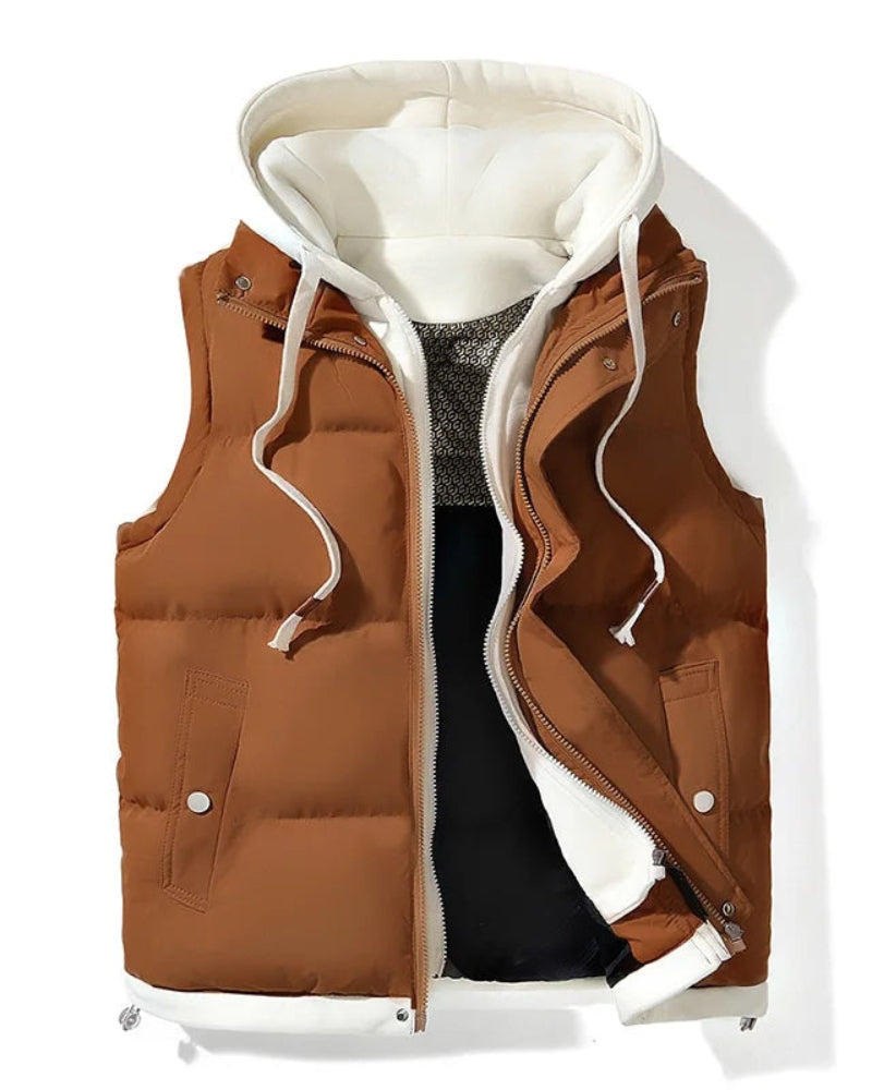 VELORA - Soft Shell Hooded Puffer Gilet #NEO12277