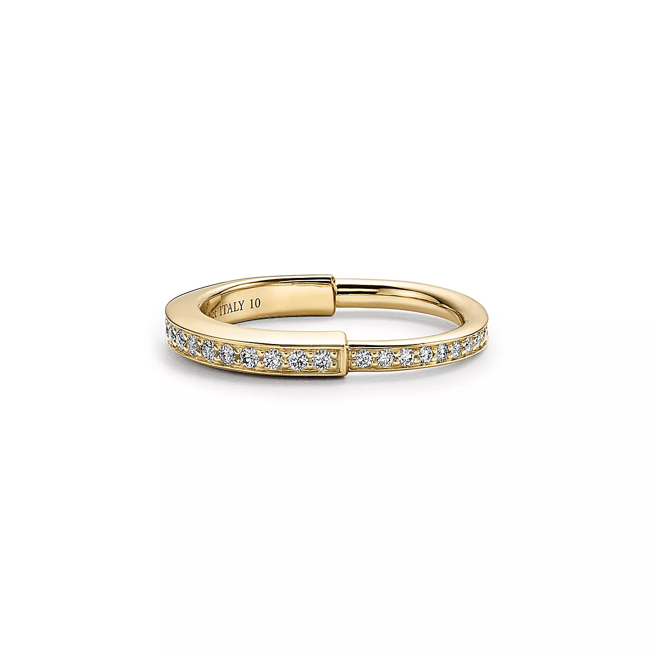 TIFFANY LOCK RING DIAMOND PAVED