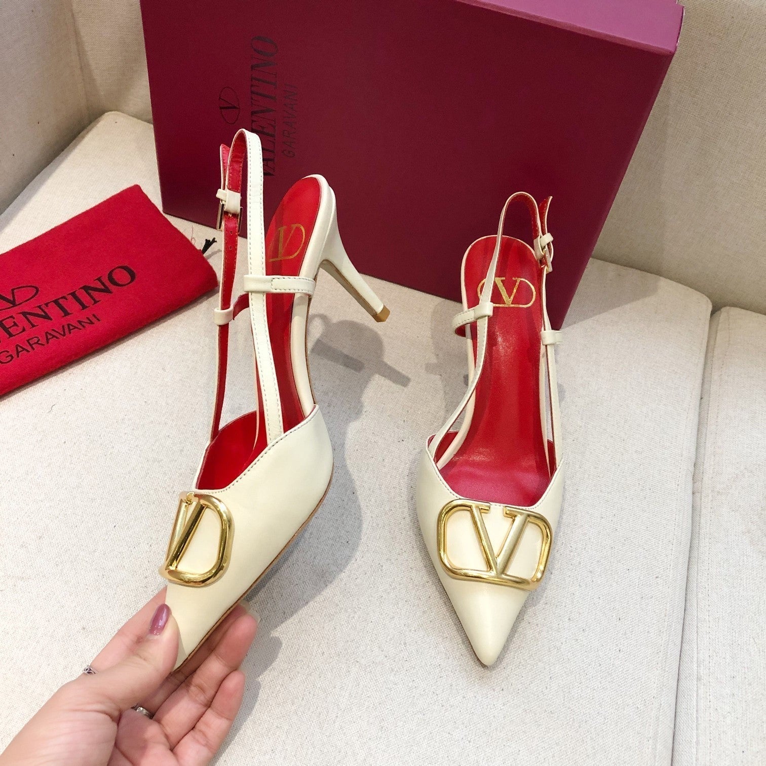 Valentino Slingback Pump 70mm Sheepskin
