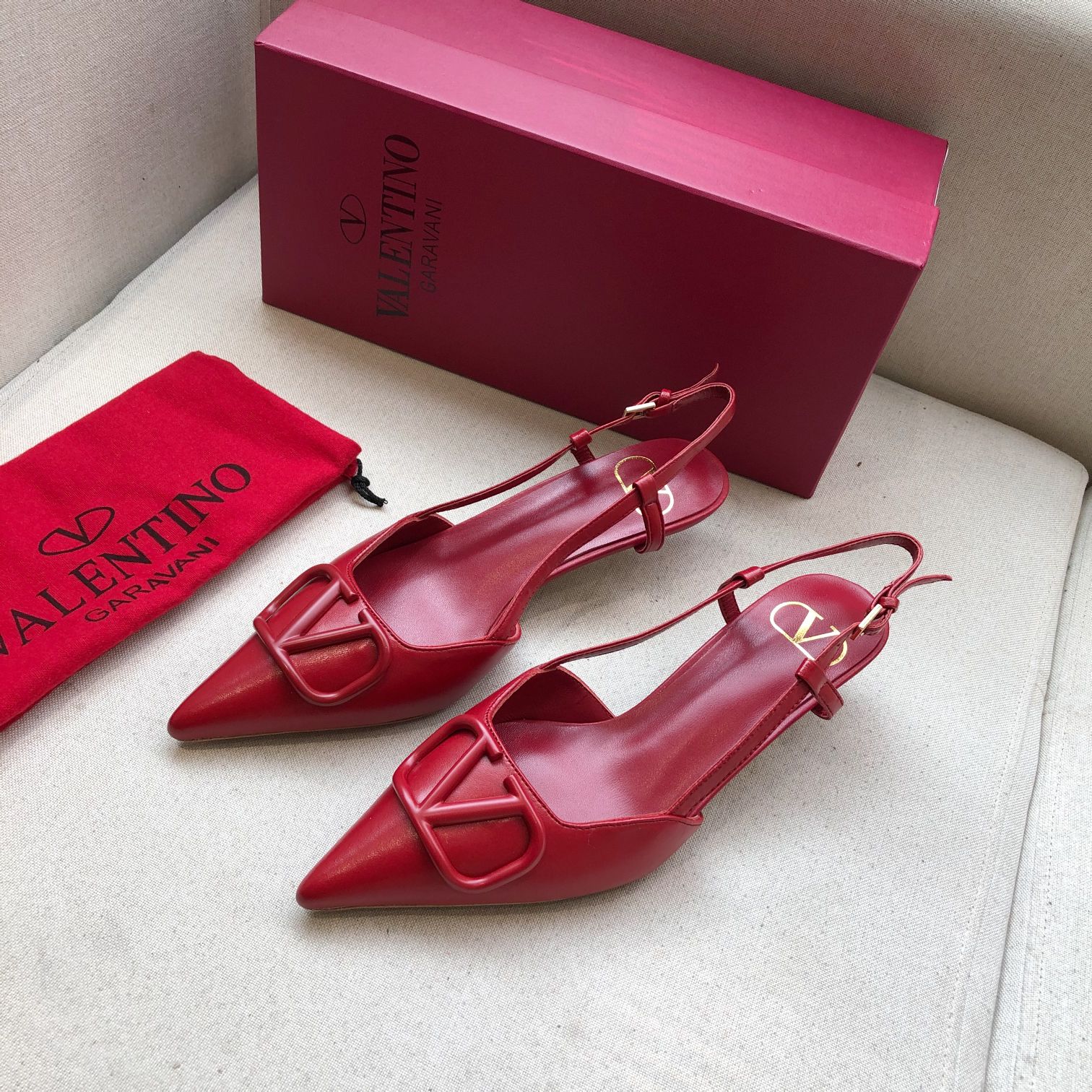 Valentino Slingback Pump 40mm Sheepskin