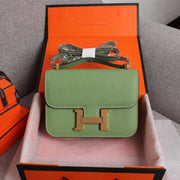 HM CONSTANCE BAG 18 PICKLE EPSOM GOLD HARDWARE