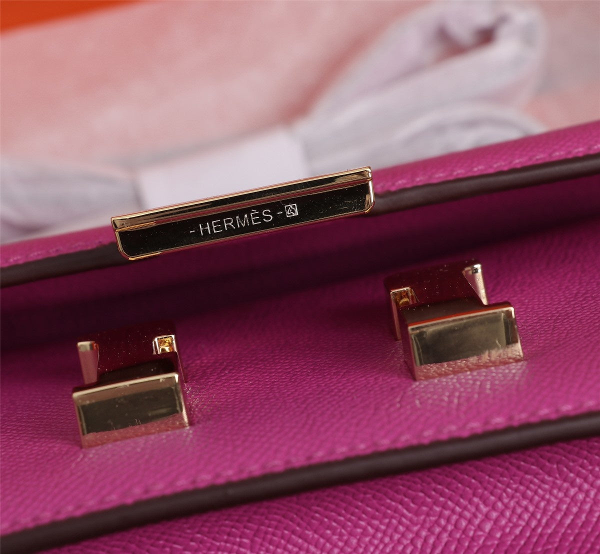 HM CONSTANCE BAG 18 PINK EPSOM GOLD HARDWARE