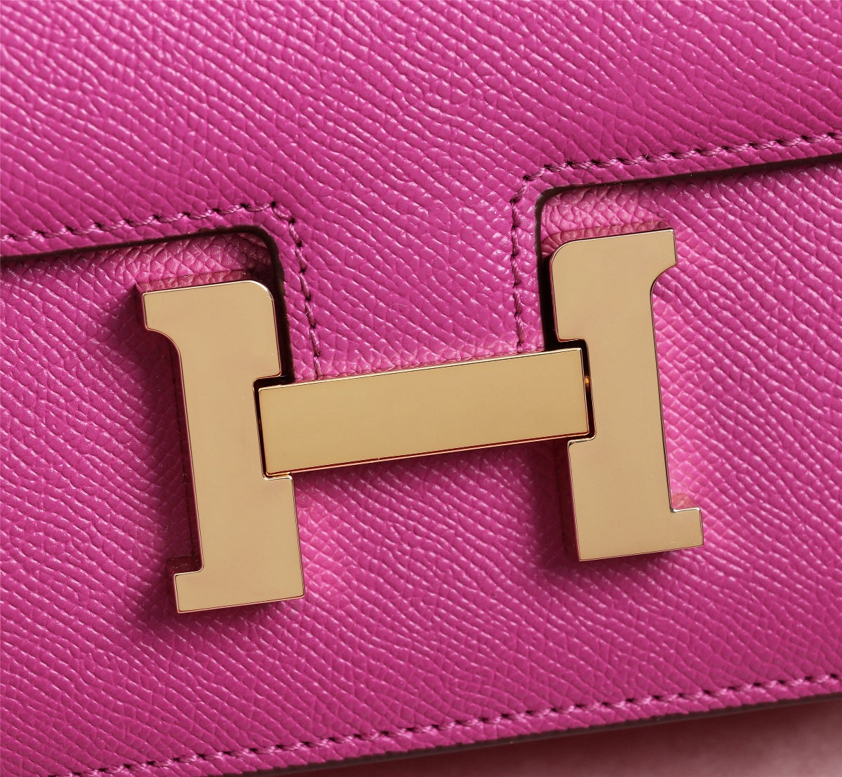HM CONSTANCE BAG 18 PINK EPSOM GOLD HARDWARE