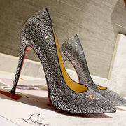 CL Strass Degrade Pumps 100mm Suede Black