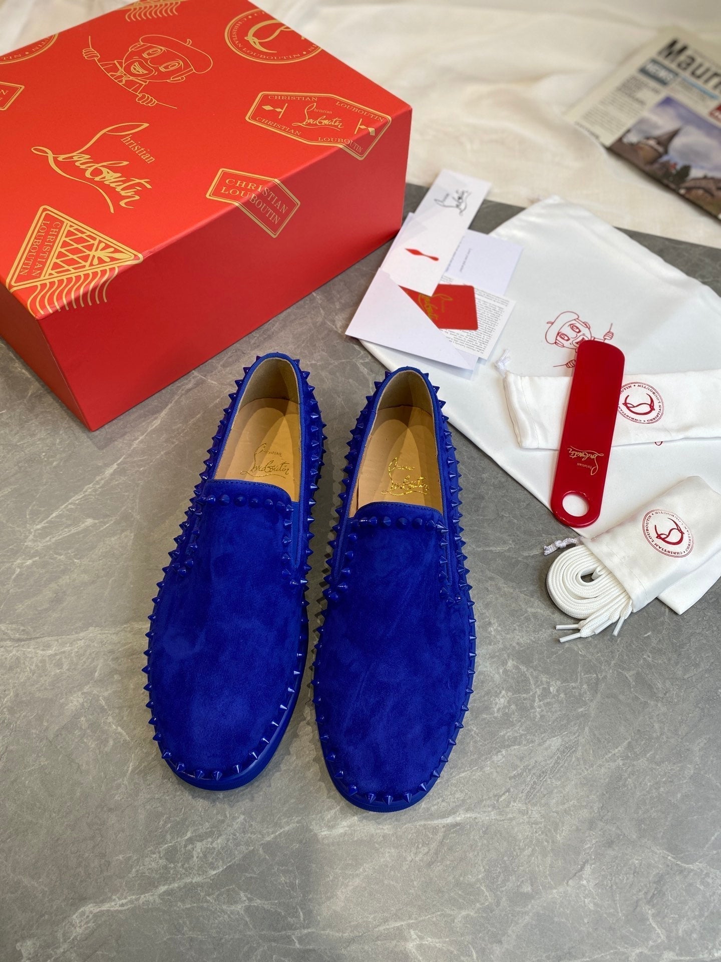 CL Loafers Suede and Spikes 242390