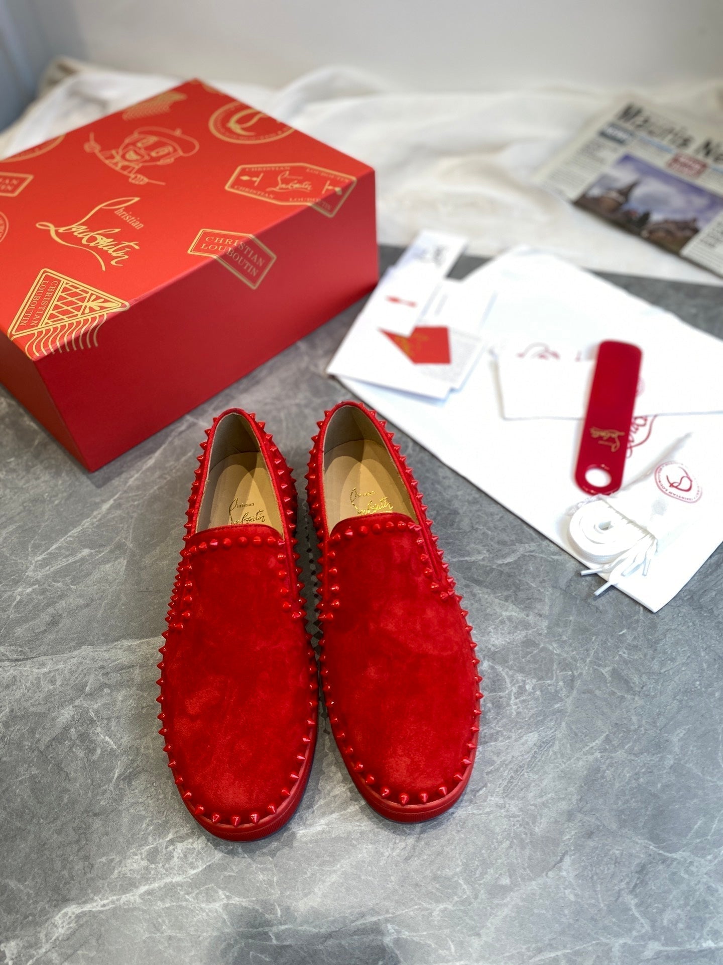 CL Loafers Suede and Spikes 242390