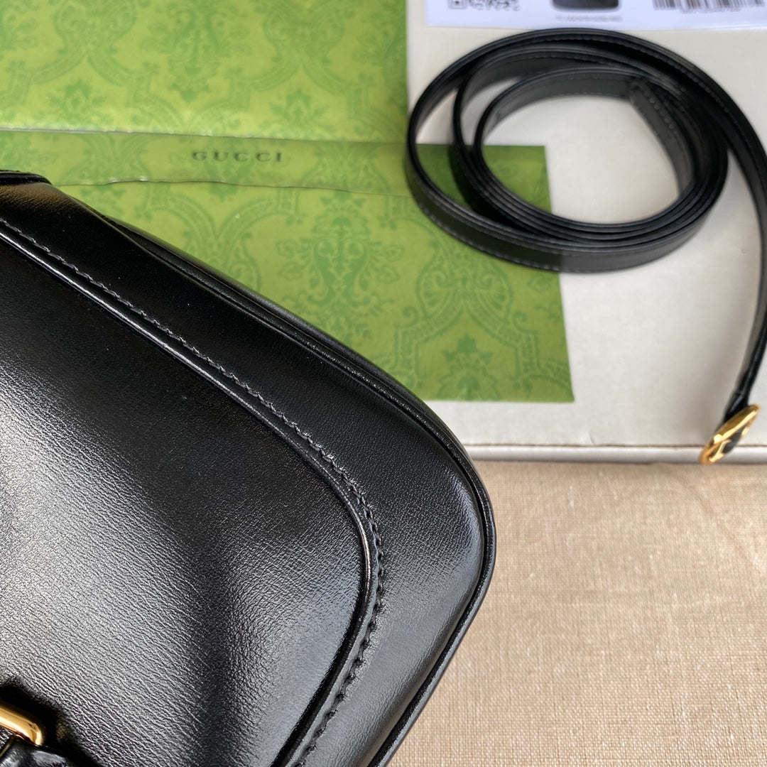 gg jackie mini 19cm black calfskin