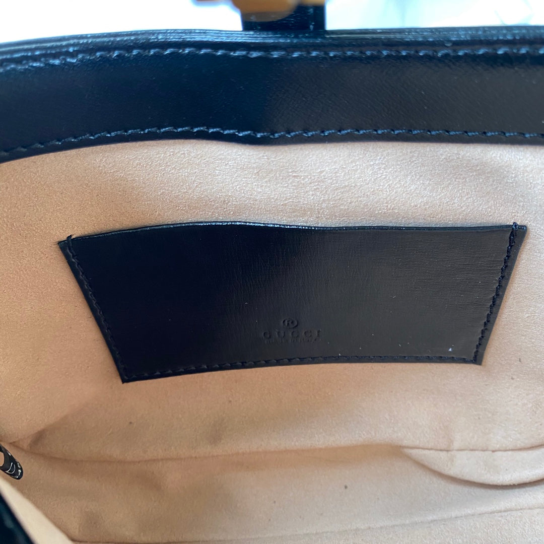 gg jackie mini 19cm black calfskin