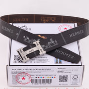 HM Constance Belt 38mm Black Brown Cowhide Gold Buckle 620188