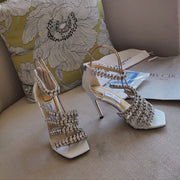 Jimmy 25 Josefine 100mm Sandals White Calfskin 240071