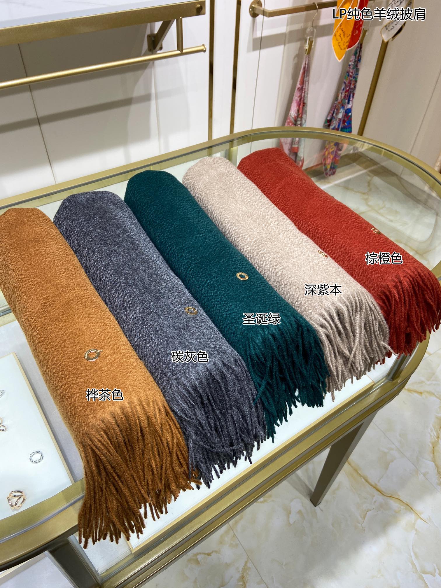 LP Grande Unita Scarf 200 CM In Caramel Cashmere  645520