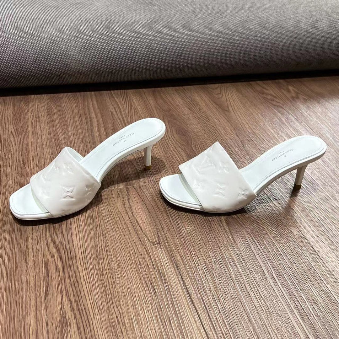 LV Neo Revival Mule 65mm White Cowhide