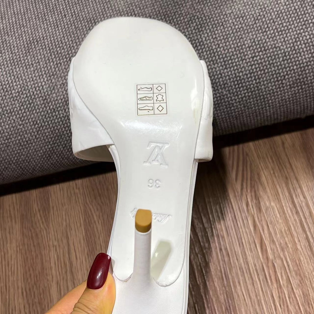 LV Neo Revival Mule 65mm White Cowhide