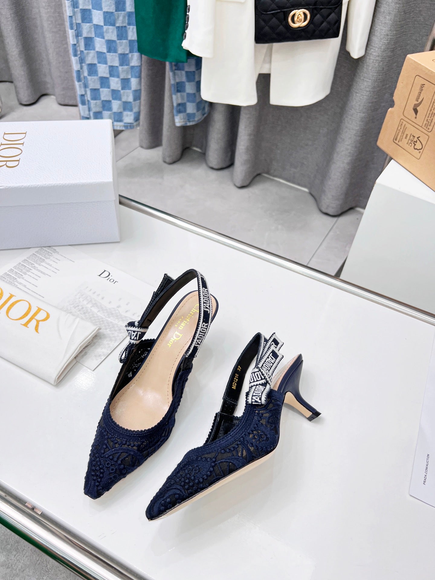 CD 25 J'Adior Slingback Pump Mesh Fabric 237974