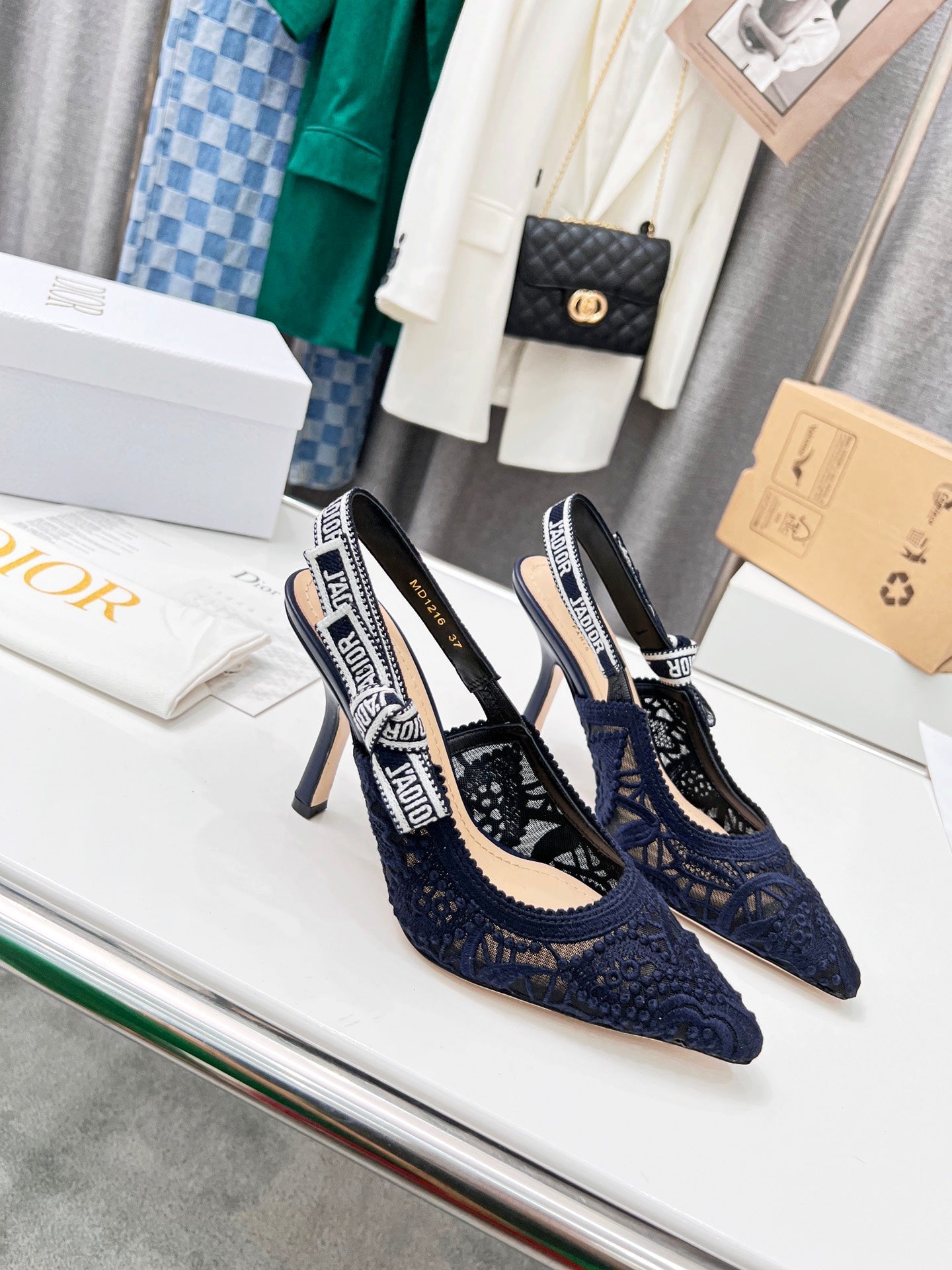 CD 25 J'Adior Slingback Pump Mesh Fabric 237974