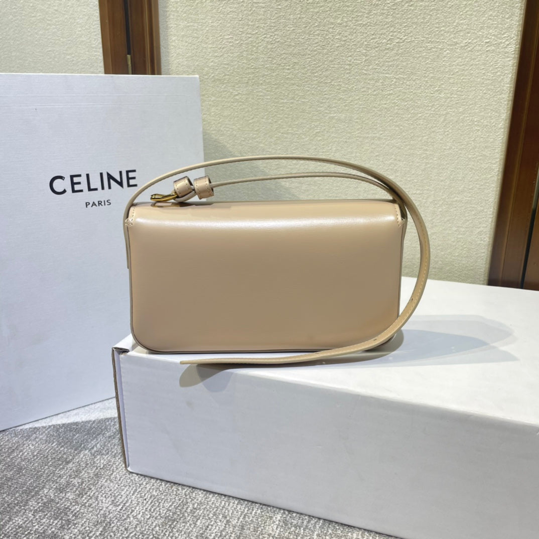 classic triomphe 20 light beige calfskin gold hardware