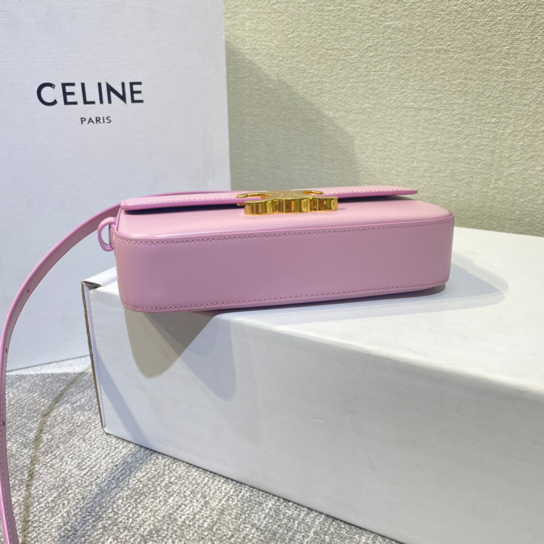 classic triomphe 20 pink calfskin gold hardware