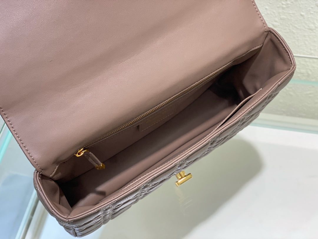 LARGE CARO BAG 28 WARM TAUPE CALFSKIN