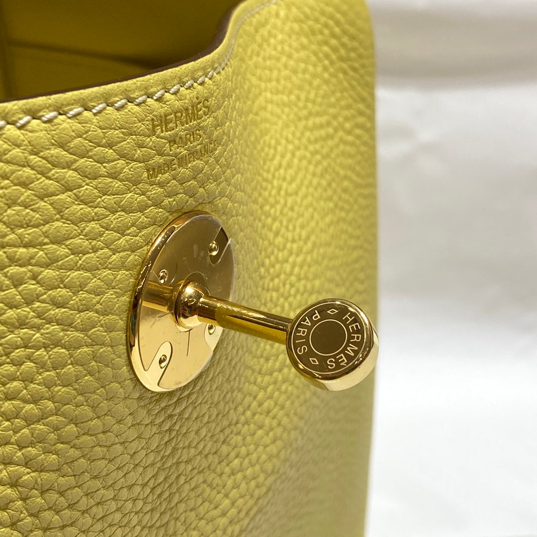 HM LINDY 26 BAG LEMON TAURILLON CLEMENCE LEATHER