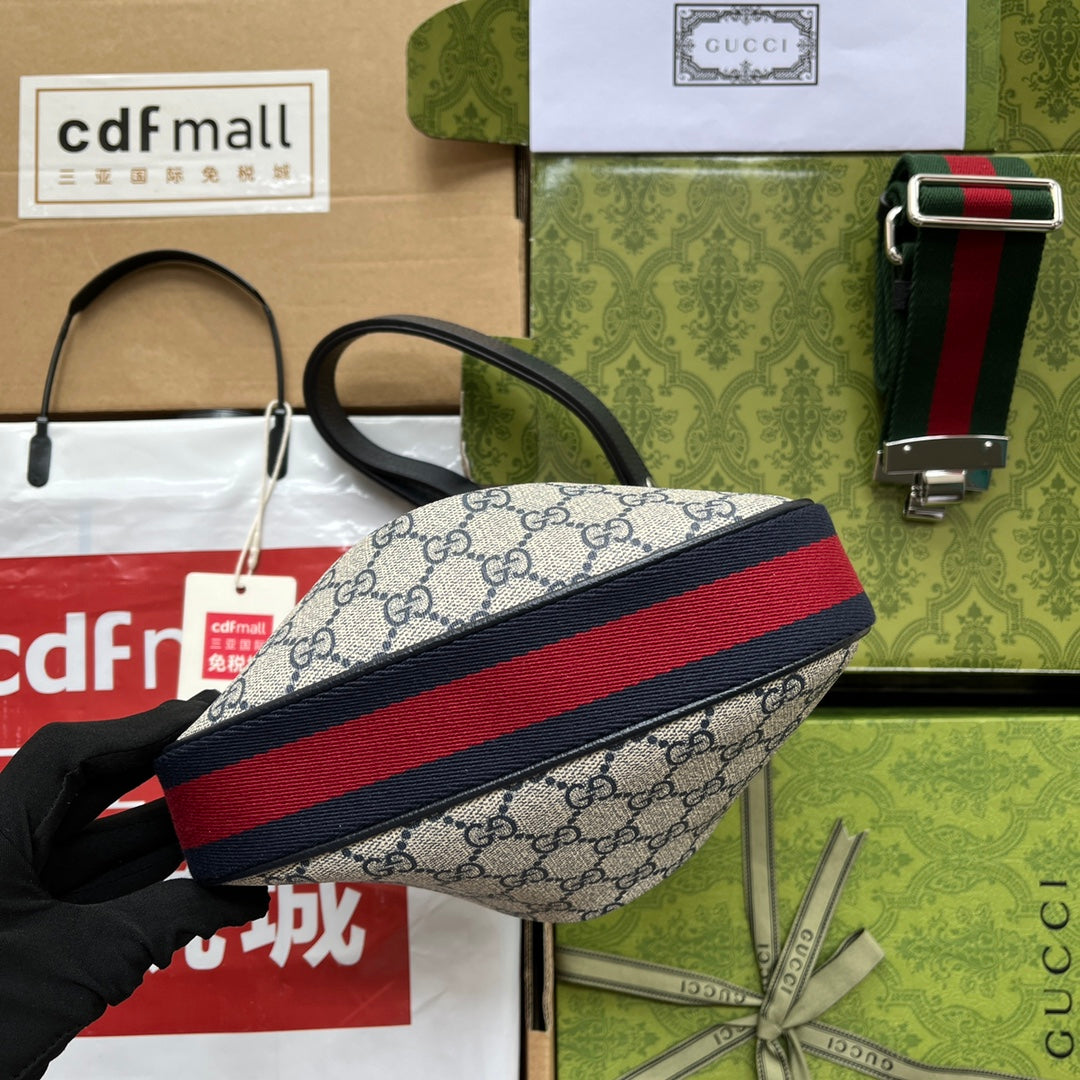 Gucci Attache bag 23 Black Beige Canvas 239982