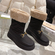 Gucci 2025 Boot Black Beige Wool Nylon Calfskin 564679